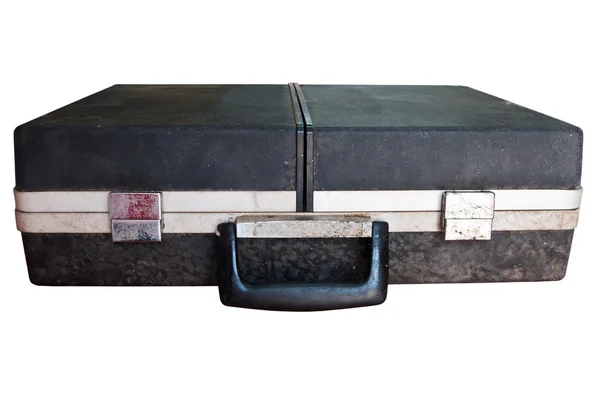 クリッピング パスを白で隔離される古いスーツケース — ストック写真
