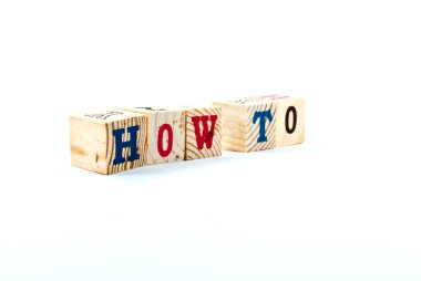 HOW TO word from wood alphabet blocks clipart