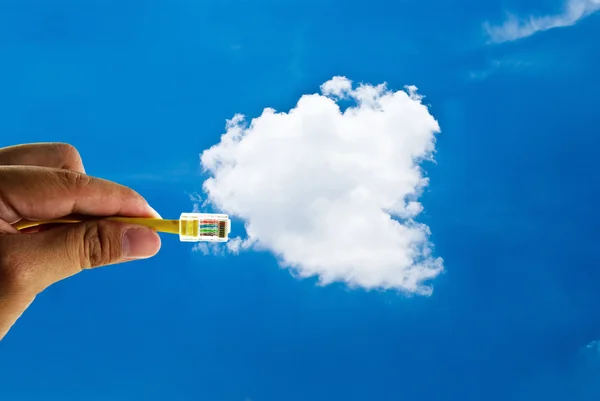 Инновации в области облачных вычислений — стоковое фото