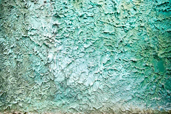Текстура зеленого розфарбованого розчину стіни — стокове фото