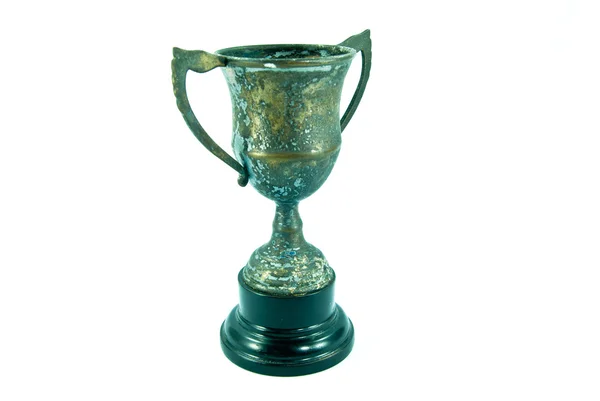 stock image Vintage trophy cup isolated on white background