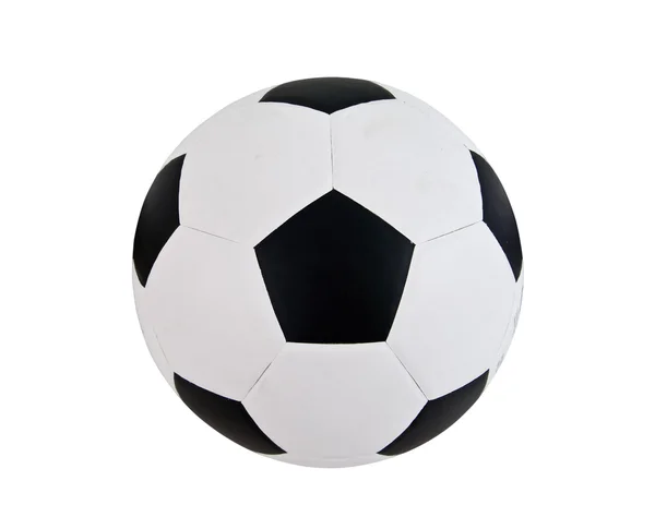 Voetbal of de voetbal geïsoleerd op wit met uitknippad — Stockfoto
