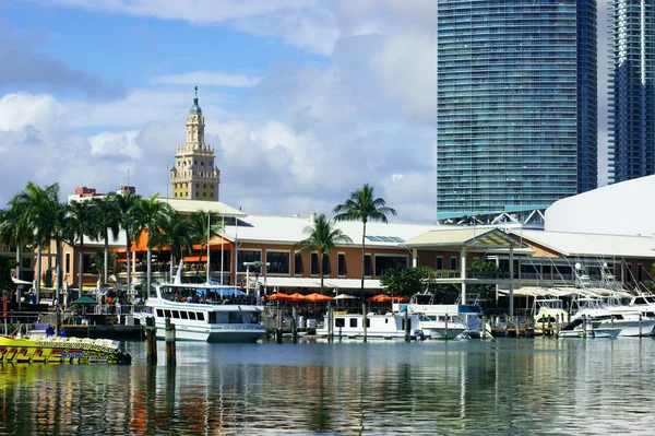 stock image Bayside Park Boats in Miami