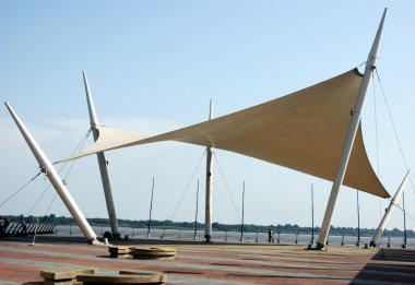 Shade Sail oer the Malecon 2000 clipart