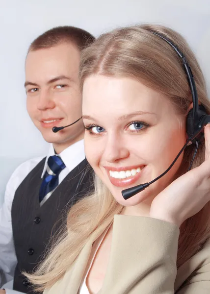 Porträt eines lächelnden Kundendienstes — Stockfoto