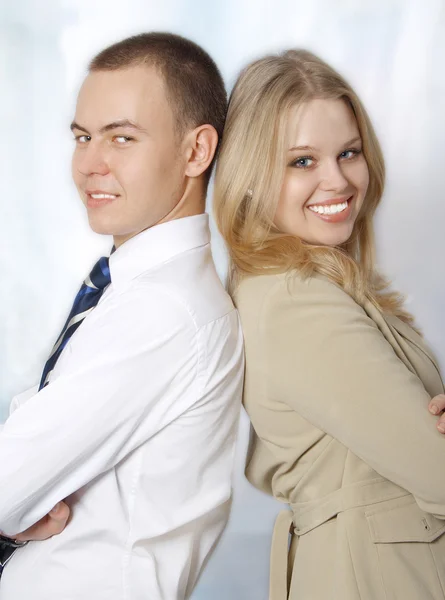 Closeup portrait of happy young business — Stock Photo, Image