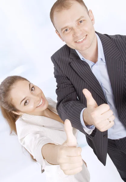 Two contemporary businesspeople — Stock Photo, Image