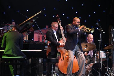 LVIL, UKRAINE - June 3: Wynton Marsalis and Igor Butman Quartet clipart