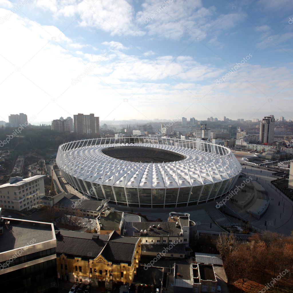 The Olympic Stadium Under Construction