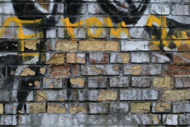 Grungy brick wall background clipart