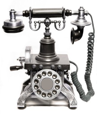 Vintage phone isolated clipart