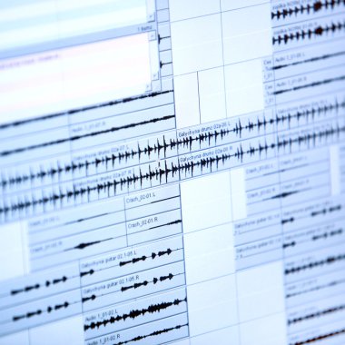 Musical graph on liquid-crystal display (soft focus) clipart