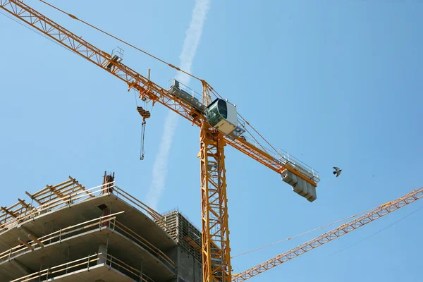 Construction site with two cranes — Stock Photo, Image