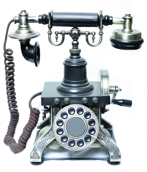 Telefono vintage su sfondo bianco — Foto Stock