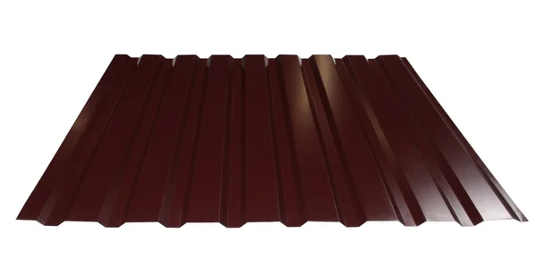 Azulejo de metal marrón aislado en blanco —  Fotos de Stock