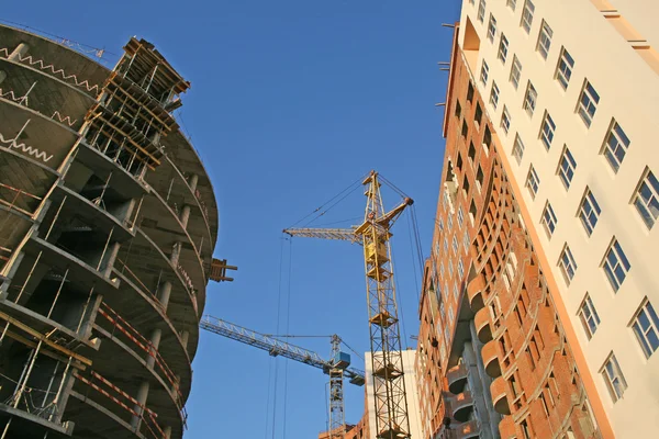 Modern apartment buildings construction site — Stock Photo, Image