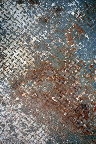 Rusted pintado fundo placa de metal — Fotografia de Stock