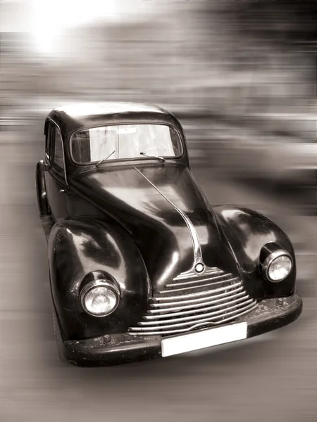 Ρετρό μαύρο αυτοκίνητο (με διαδρομή) — Φωτογραφία Αρχείου