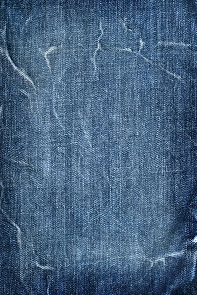 Cotton blue jeans texture background — Stock Photo, Image