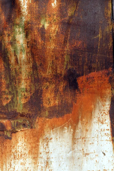 Placa metálica pintada abstracta oxidada —  Fotos de Stock