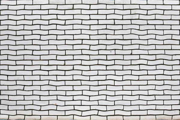 고르지 못한 백색 벽돌 벽 텍스처 — 스톡 사진