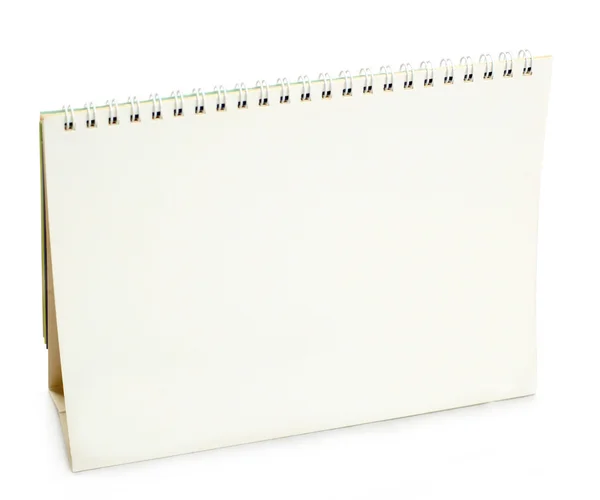 Puste biurko kalendarz na białym tle — Zdjęcie stockowe