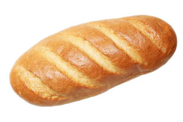 Wit brood op een witte achtergrond — Stockfoto