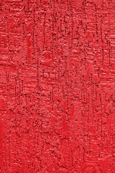 Textured muro di cemento verniciato rosso — Foto Stock