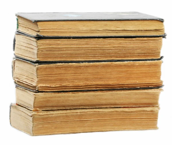 Old books isolated on white background — Stock Photo, Image