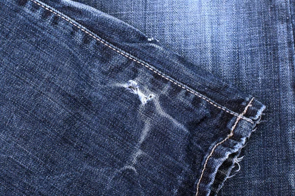 Slitna Blå jeans grunge bakgrund — Stockfoto