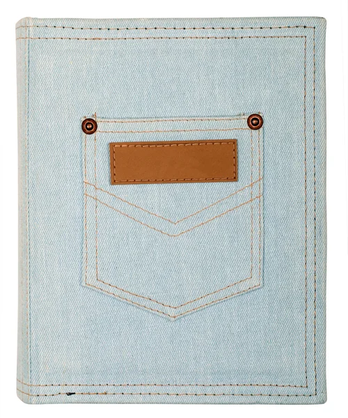 Jeans fotoalbum isolato su sfondo bianco — Foto Stock