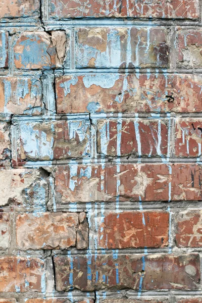 Grungy dipinto muro di mattoni — Foto Stock