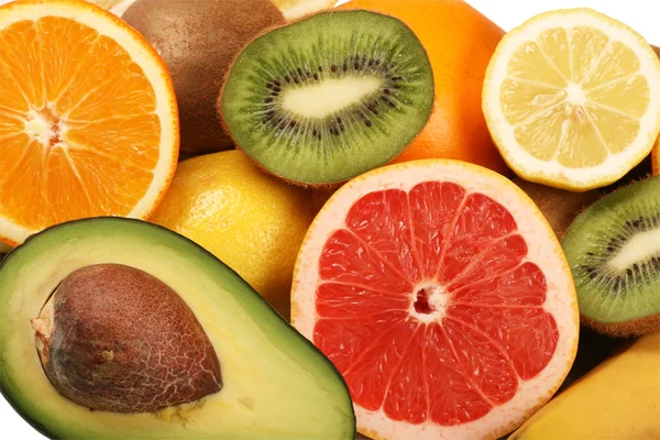 Different fresh fruits background — Stock Photo, Image