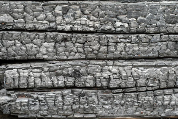 Czarny spalonego drewna ściany — Zdjęcie stockowe