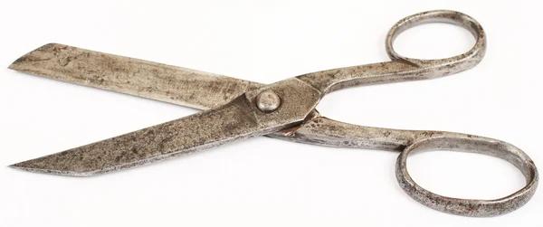 Винтажные ножницы, изолированные на белом — стоковое фото