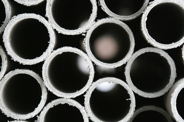 Primo piano dei tubi in amianto — Foto Stock