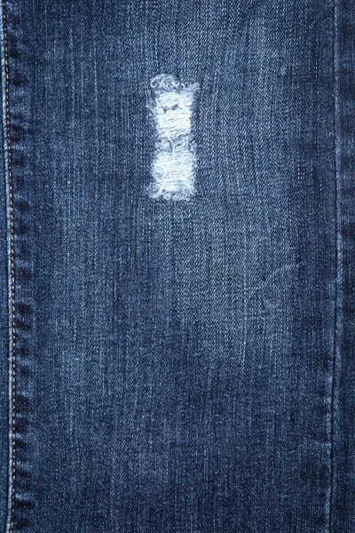 Cotton blue jeans texture — Stock Photo, Image