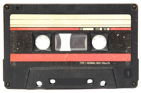 Audiokassette isoliert auf weißem Hintergrund — Stockfoto
