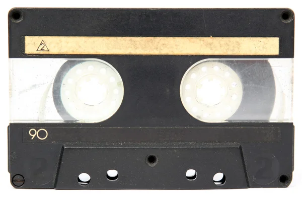 Oude audio-tape geïsoleerd op een witte achtergrond — Stockfoto