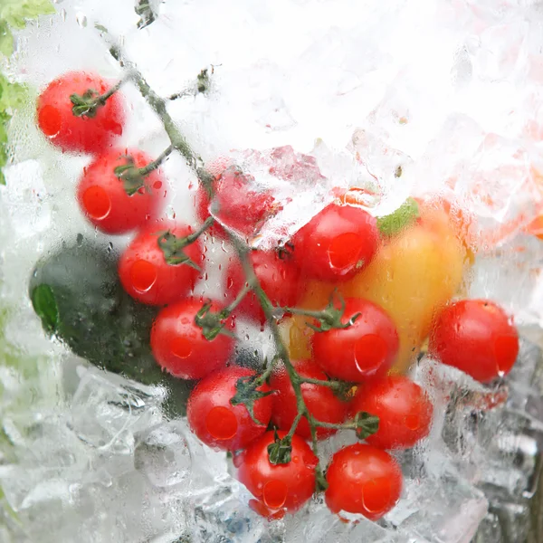 Verduras frescas en hielo —  Fotos de Stock