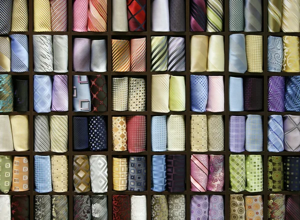 Tarka hím nyak nyakkendők a divatház — Stock Fotó