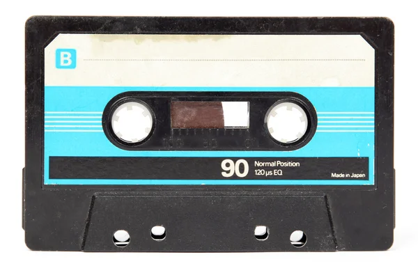 Cassete de áudio isolado em branco — Fotografia de Stock