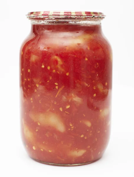 Páprica em conserva e tomates — Fotografia de Stock