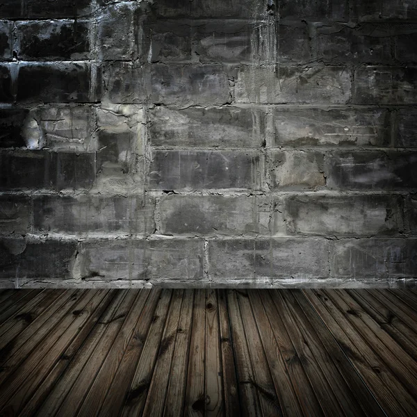 Old interior with brick wall — Stock Photo, Image