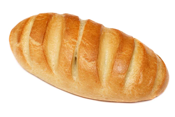 Ein Laib Brot auf weißem Hintergrund — Stockfoto