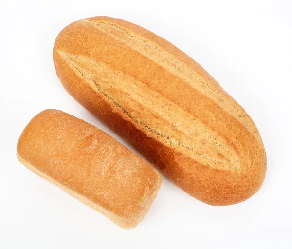 Chleb biały na białym tle — Zdjęcie stockowe