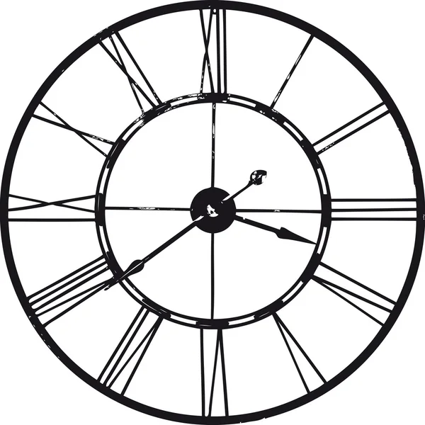 Beyaz arka plan üzerinde eski saat — Stok fotoğraf