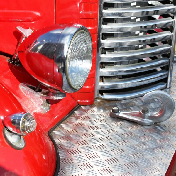 stock image Retro fire truck fragment