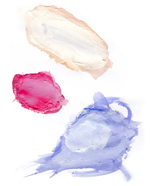 Farbflecken auf weißem Papier — Stockfoto