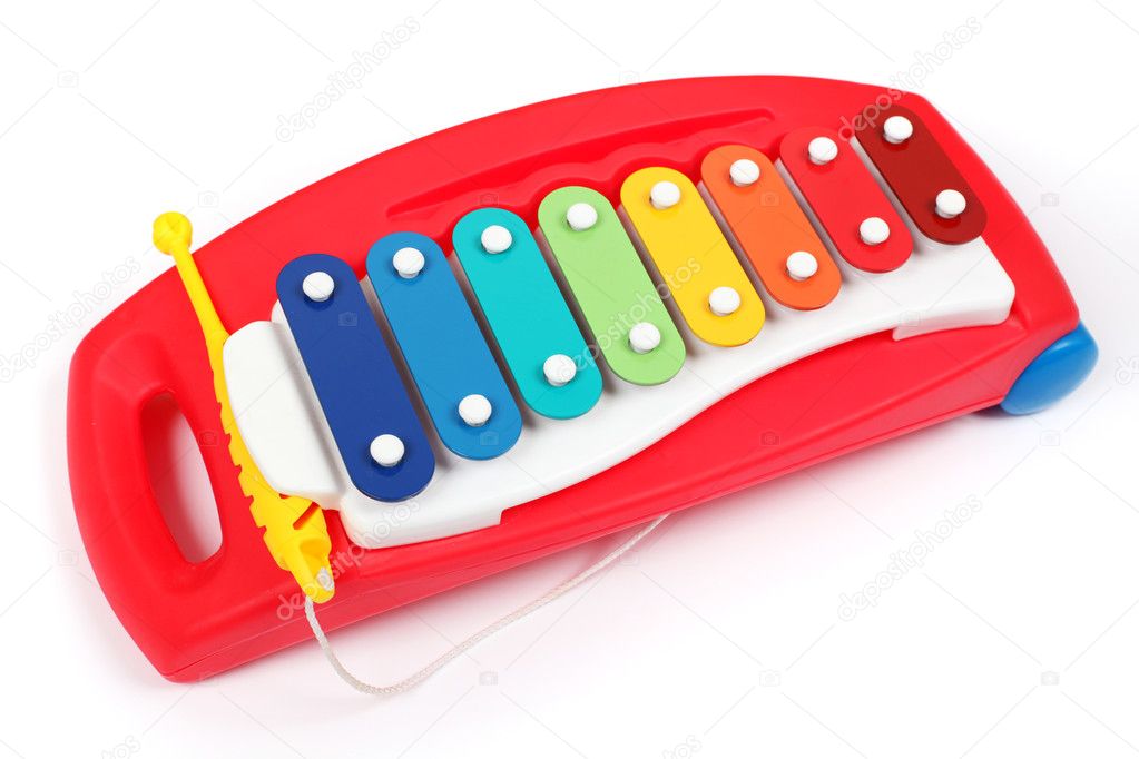 Xylophone for kids isolated on white background
